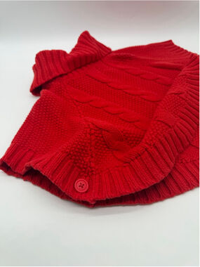 Carters Red Cable Knit Poncho Sweater 2T
